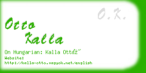 otto kalla business card